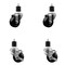 Service Caster 3'' Phenolic Wheel Swivel 1-7/8'' Expand Stem Caster Set 2 Brakes, 4PK SCC-EX20S314-PHS-2-TLB-2-178 - alternate 1